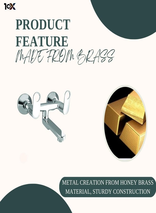 10X Brass Wall Mixer OR-8776 Non-Telephonic for Bathroom/Wall Mount Chrome Plated - Image 3